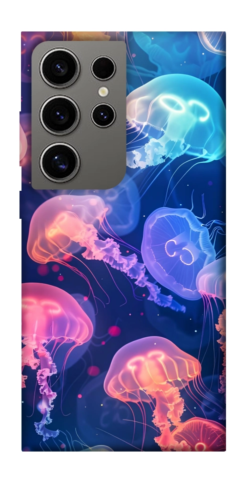 Чехол Neon jellyfishes для Galaxy S24 Ultra
