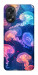 Чехол Neon jellyfishes для Oppo A38