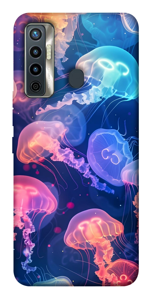 Чехол Neon jellyfishes для TECNO Camon 17