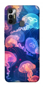 Чохол Neon jellyfishes для TECNO Spark 7