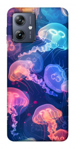 Чехол Neon jellyfishes для Motorola Moto G54