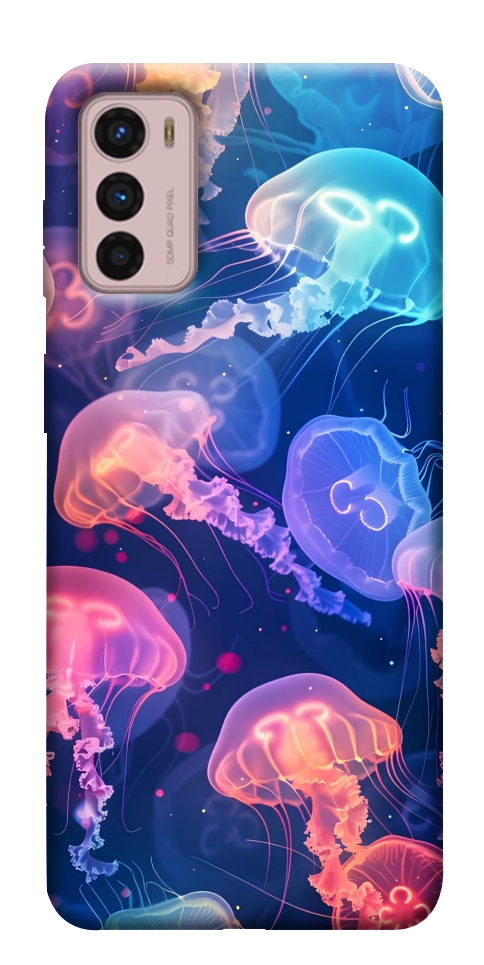 Чохол Neon jellyfishes для Motorola Moto G42