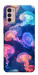 Чохол Neon jellyfishes для Motorola Moto G42