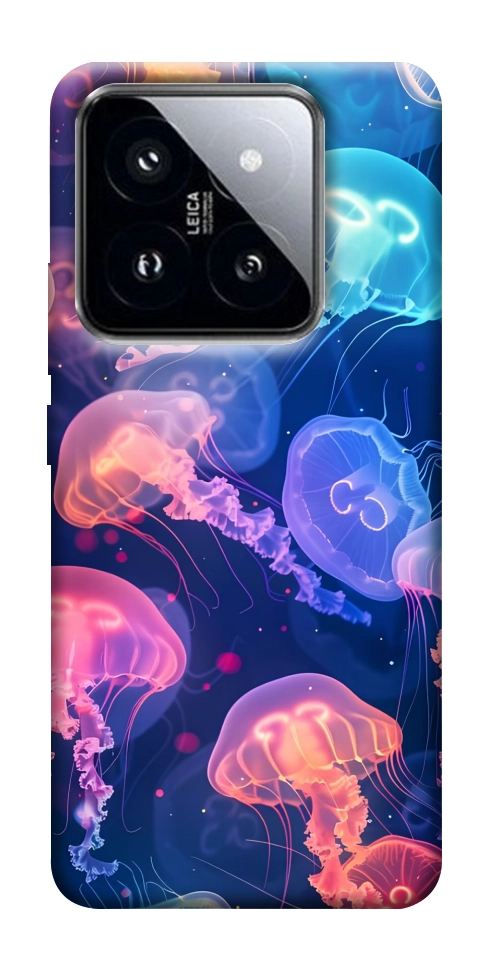 Чехол Neon jellyfishes для Xiaomi 14 Pro