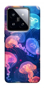 Чехол Neon jellyfishes для Xiaomi 14 Pro