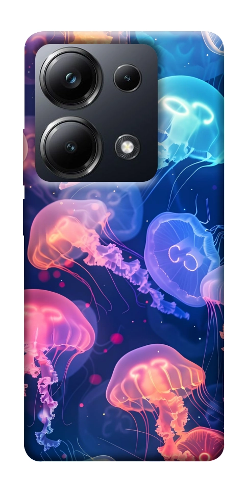 Чохол Neon jellyfishes для Xiaomi Poco M6