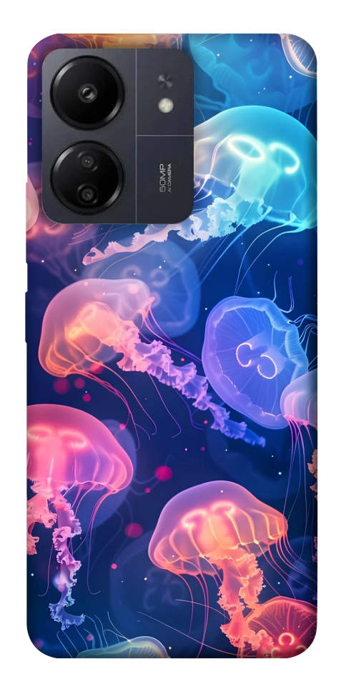 Чохол Neon jellyfishes для Xiaomi Poco C65