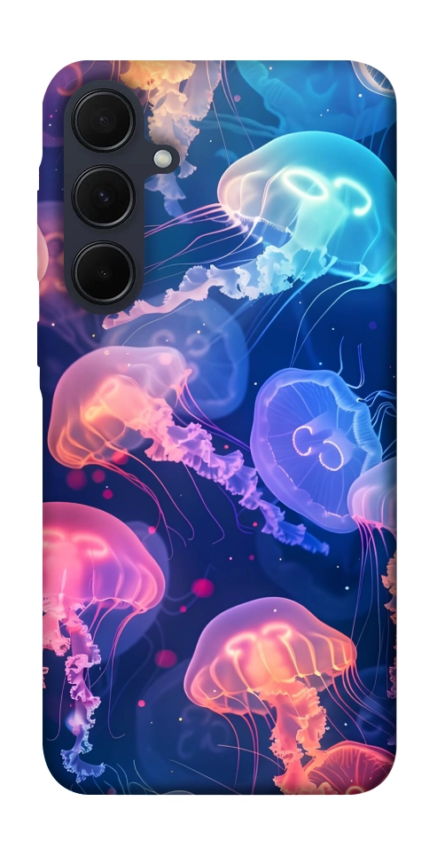 Чохол Neon jellyfishes для Galaxy A55