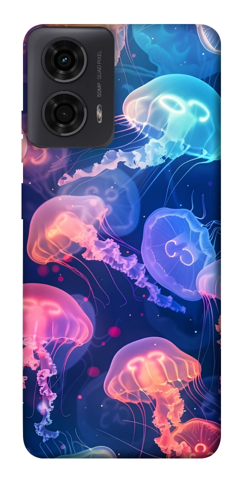 Чохол Neon jellyfishes для Motorola Moto G04