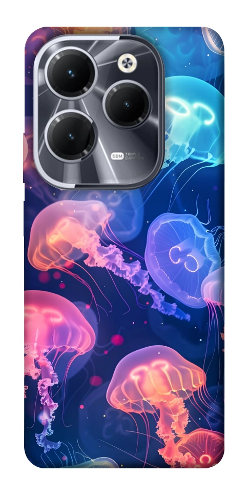Чохол Neon jellyfishes для Infinix Hot 40