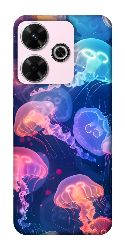 Чехол Neon jellyfishes для Xiaomi Redmi 13 4G