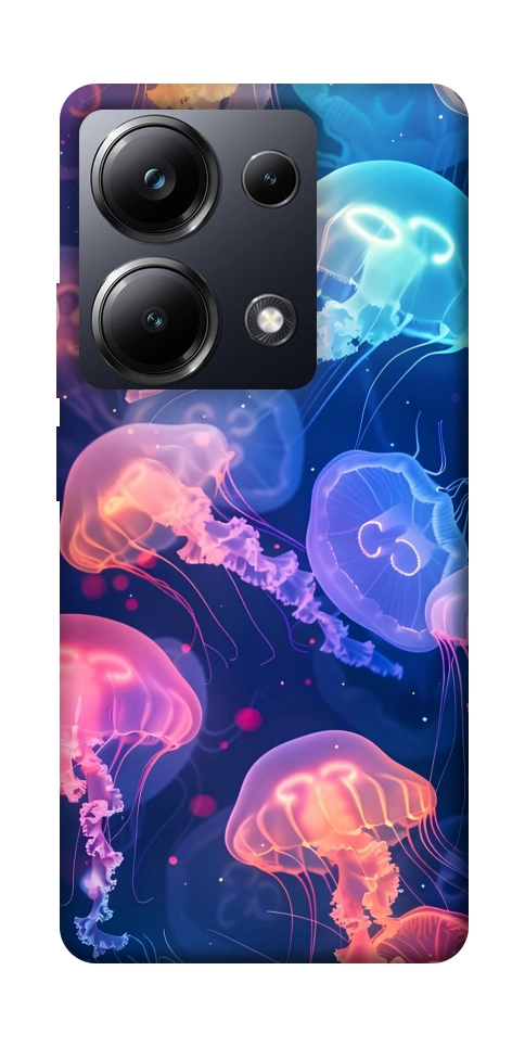 Чохол Neon jellyfishes для Xiaomi Poco M6 Pro 4G
