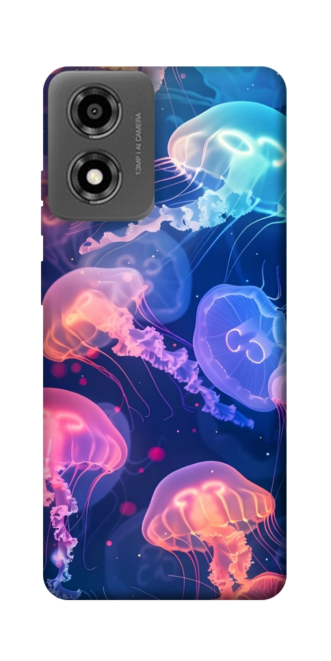 Чохол Neon jellyfishes для Motorola Moto E14