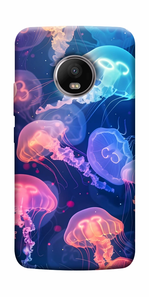 Чехол Neon jellyfishes для Motorola Moto G5S
