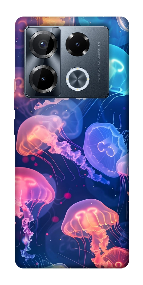 Чохол Neon jellyfishes для Infinix Note 40 Pro 4G