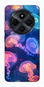 Чехол Neon jellyfishes для Xiaomi Redmi 14C