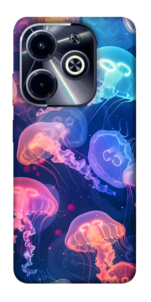 Чохол Neon jellyfishes для TECNO Spark Go 2024