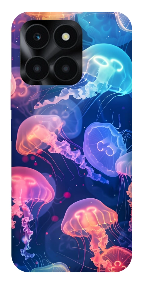 Чохол Neon jellyfishes для Huawei Honor X6a