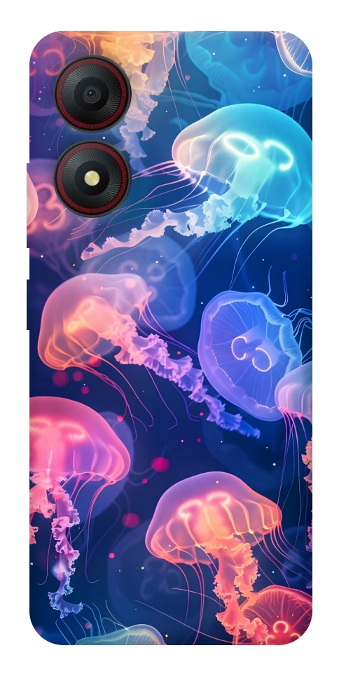 Чохол Neon jellyfishes для ZTE Blade A34 4G