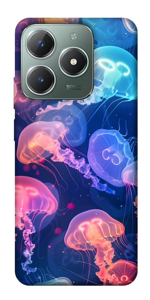 Чохол Neon jellyfishes для Realme C61