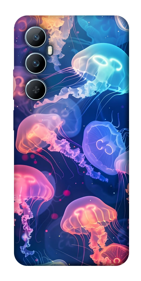 Чохол Neon jellyfishes для Realme C65 4G