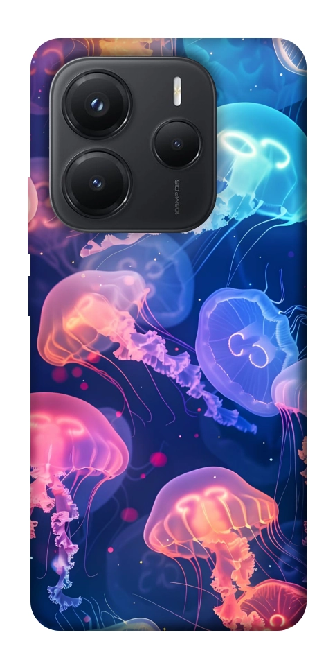Чохол Neon jellyfishes для Xiaomi Redmi Note 14 5G
