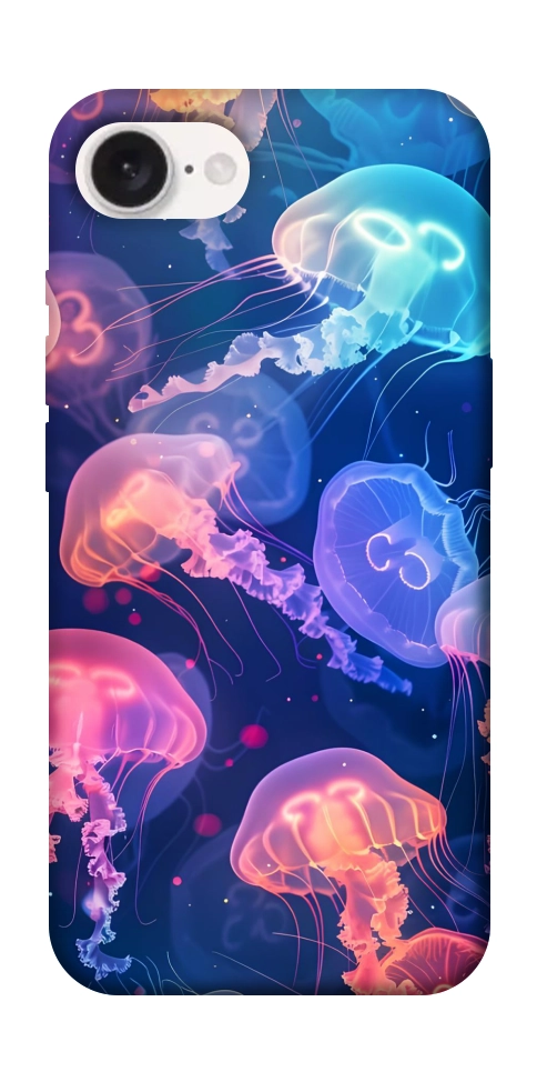Чохол Neon jellyfishes для iPhone 16e