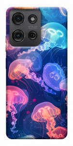 Чехол Neon jellyfishes для Motorola Moto G75 5G