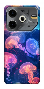 Чехол Neon jellyfishes для TECNO Pova 6 Neo (LI6)
