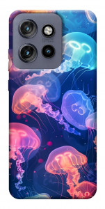 Чехол Neon jellyfishes для Motorola Edge 50 Neo