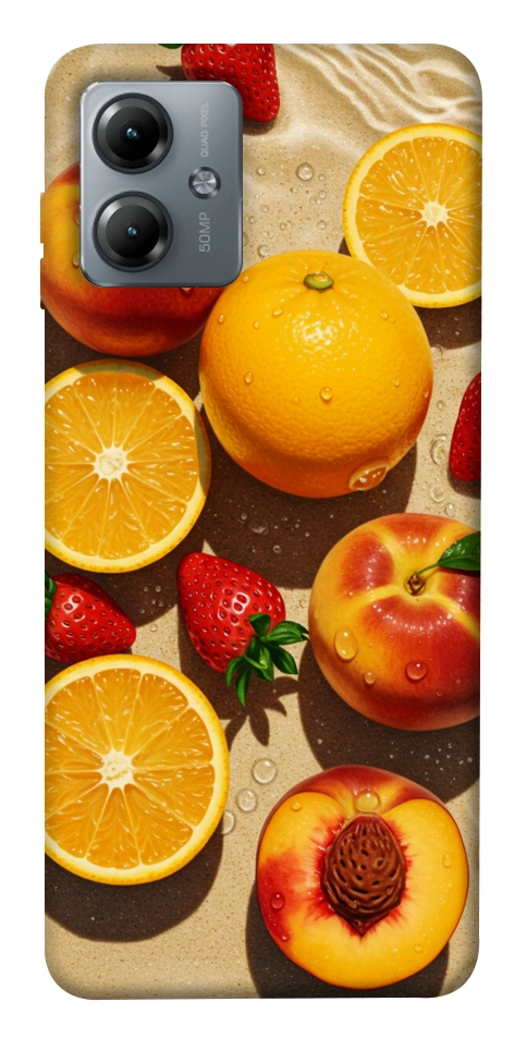 Чохол Яскраві фрукти для Motorola Moto G14