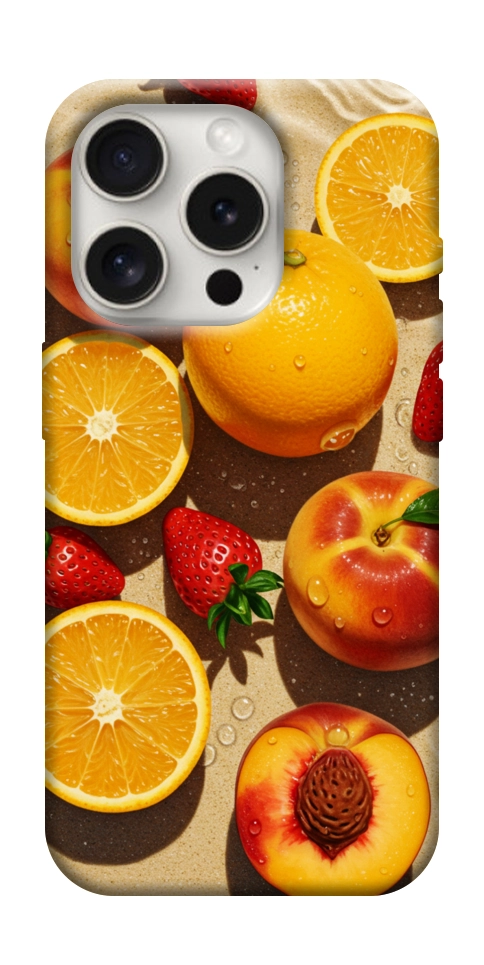 Чохол Яскраві фрукти для iPhone 16 Pro