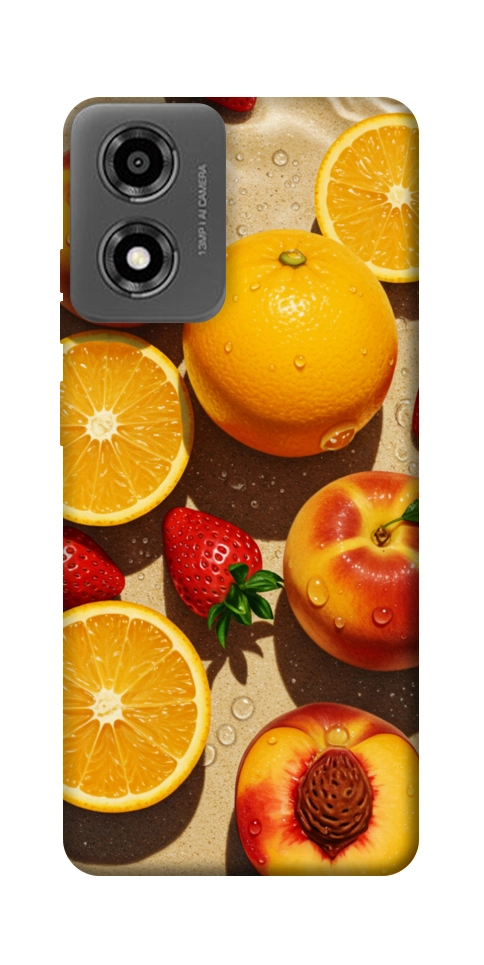 Чохол Яскраві фрукти для Motorola Moto E14