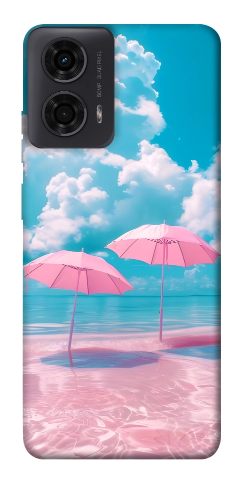 Чохол Рожеві парасольки для Motorola Moto G04