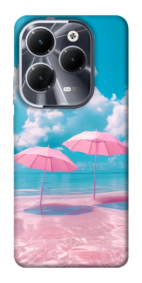 Чохол Рожеві парасольки для Infinix Hot 40 Pro
