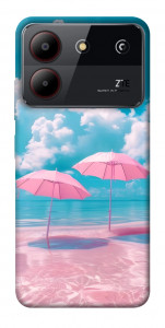 Чехол Розовые зонтики для ZTE Blade A54 4G