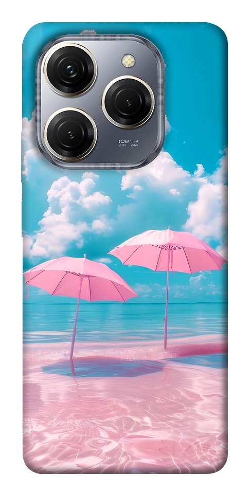 Чохол Рожеві парасольки для TECNO Spark 20 Pro