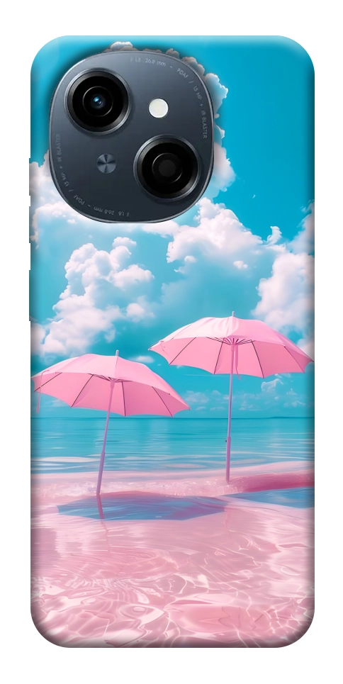 Чохол Рожеві парасольки для TECNO Spark Go 1 (KL4)