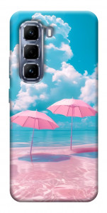 Чехол Розовые зонтики для Infinix Hot 50 Pro