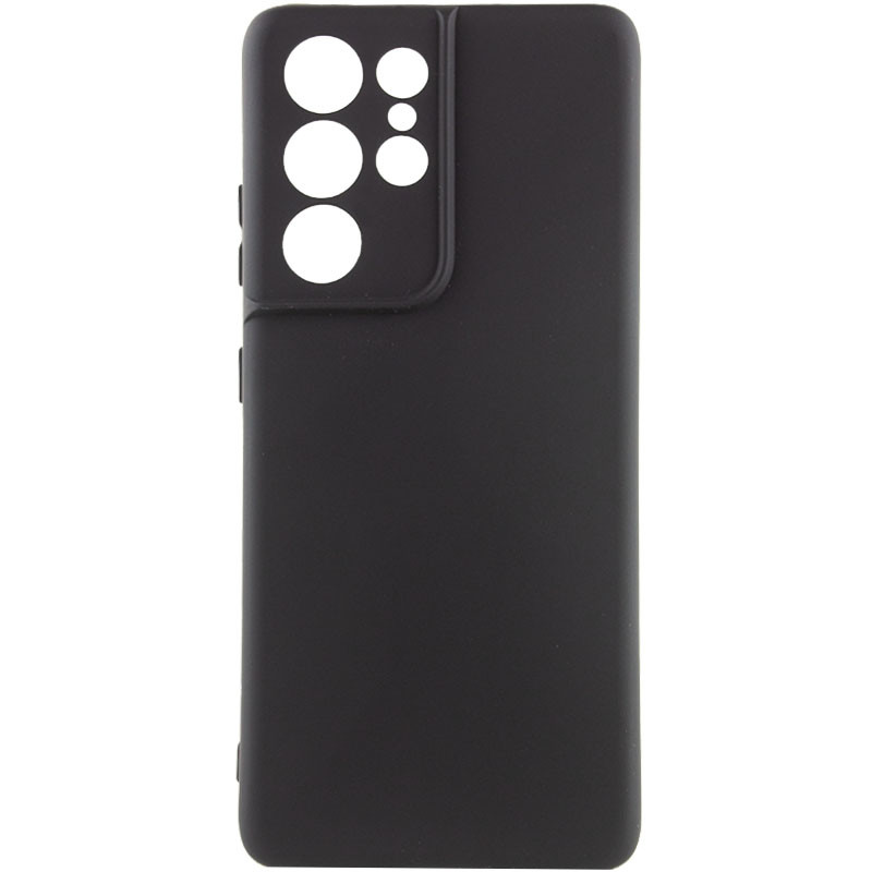 Чохол Silicone Cover Lakshmi Full Camera (A) на Samsung Galaxy S21 Ultra (Чорний / Black)