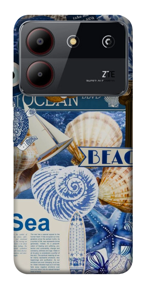 Чехол Морской коллаж для ZTE Blade A54 4G