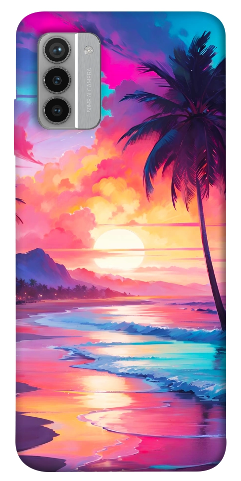 Чехол Закатный пляж для Nokia G42