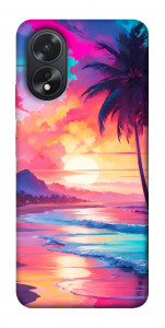 Чехол Закатный пляж для Oppo A18