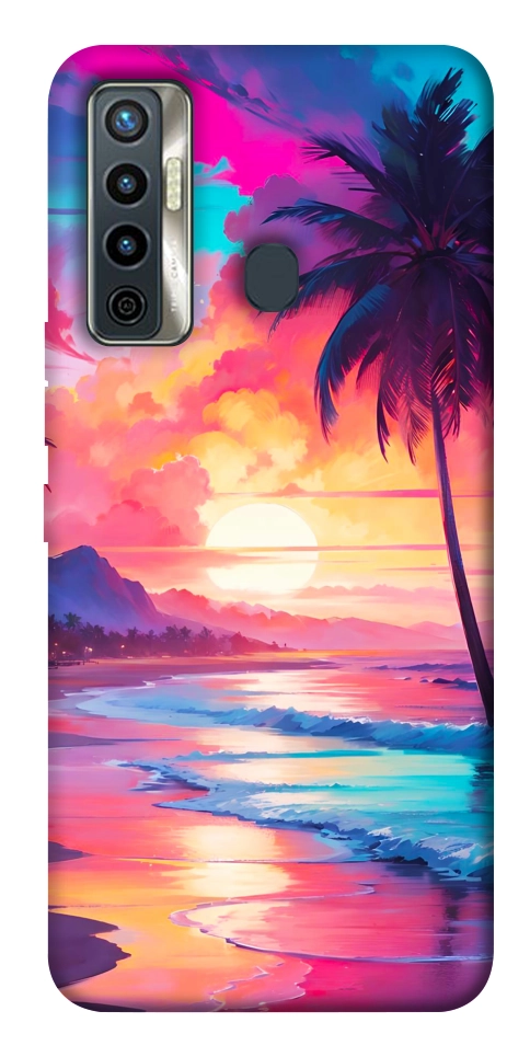 Чохол Закатный пляж для TECNO Camon 17