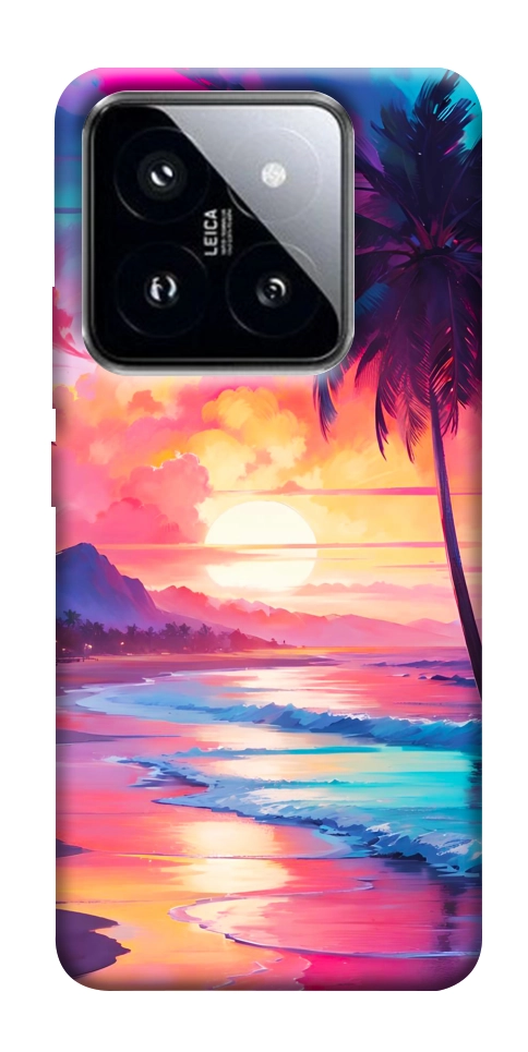 Чехол Закатный пляж для Xiaomi 14 Pro