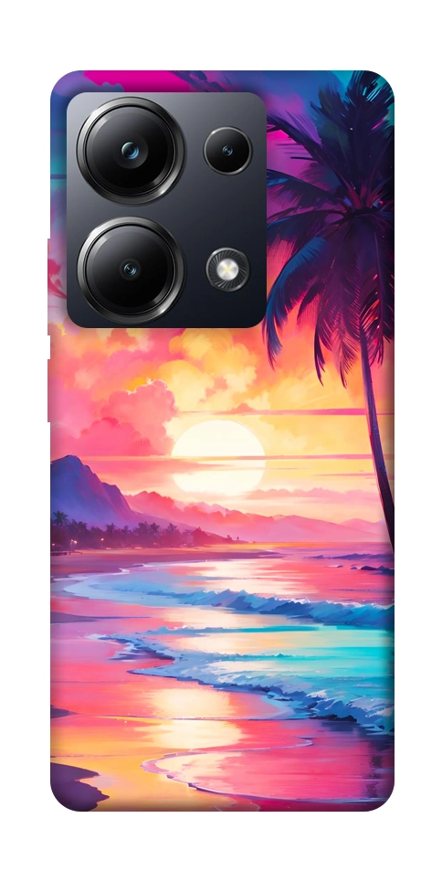 Чохол Закатный пляж для Xiaomi Poco M6 Pro 4G