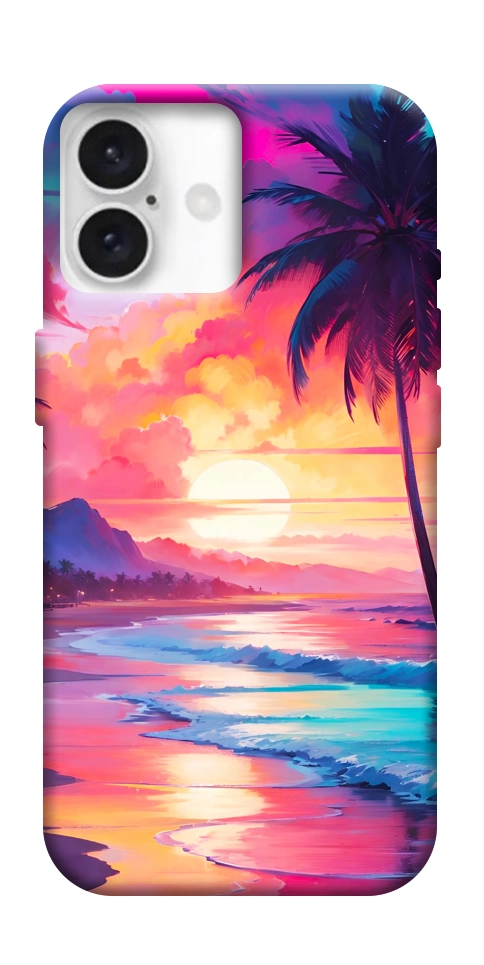 Чохол Закатный пляж для iPhone 16 Plus