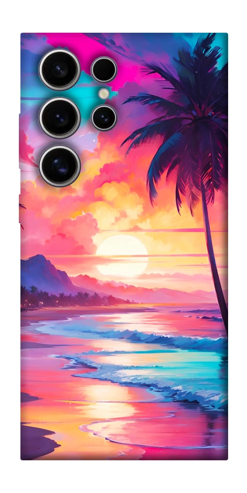 Чохол Закатный пляж для Galaxy S25 Ultra