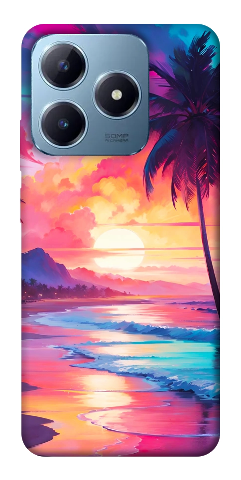 Чехол Закатный пляж для Realme C63 4G
