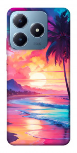 Чехол Закатный пляж для Realme C63 4G